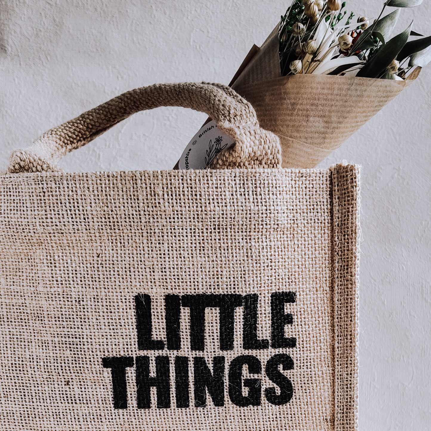 “Little Things” Mini Jute Bag