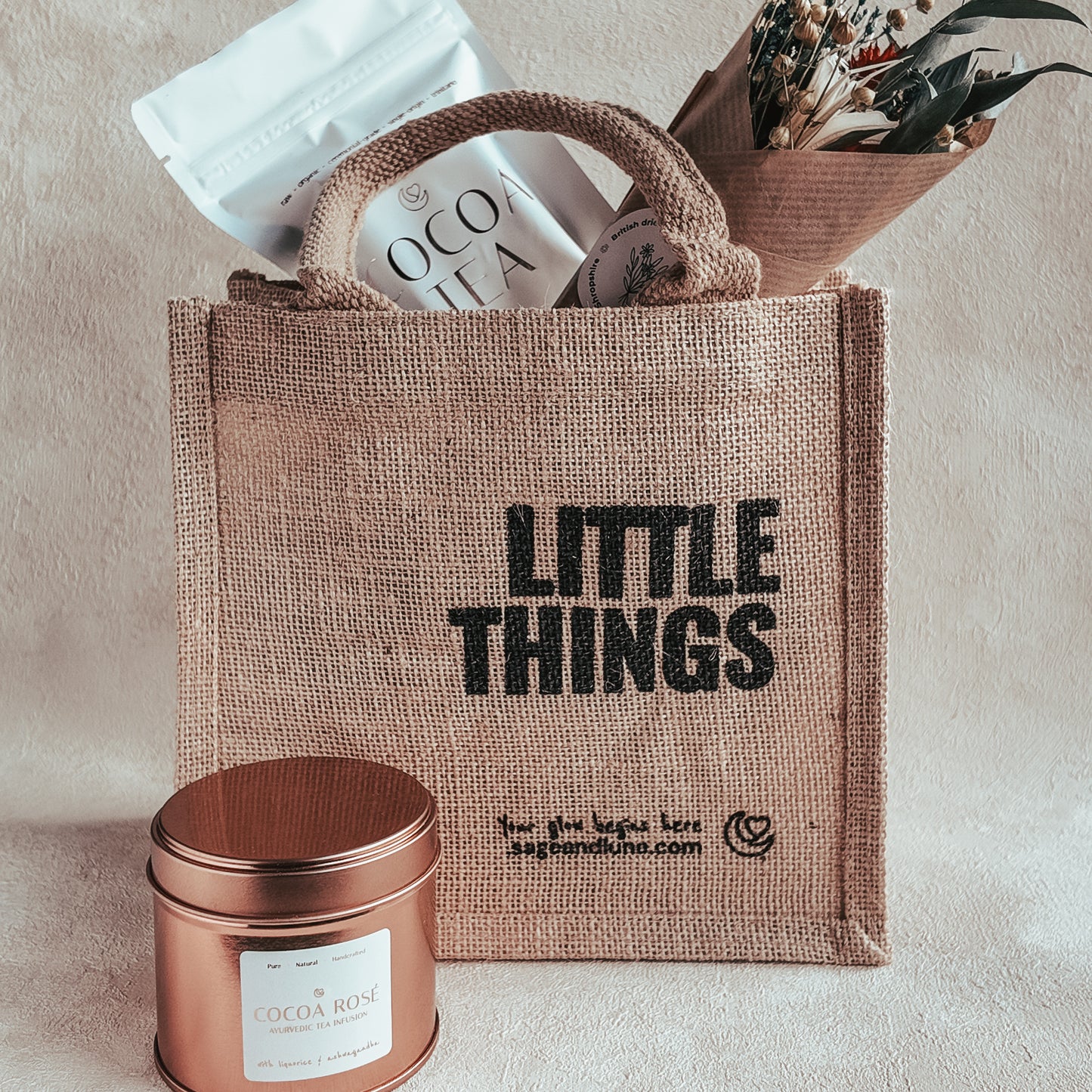 “Little Things” Mini Jute Bag