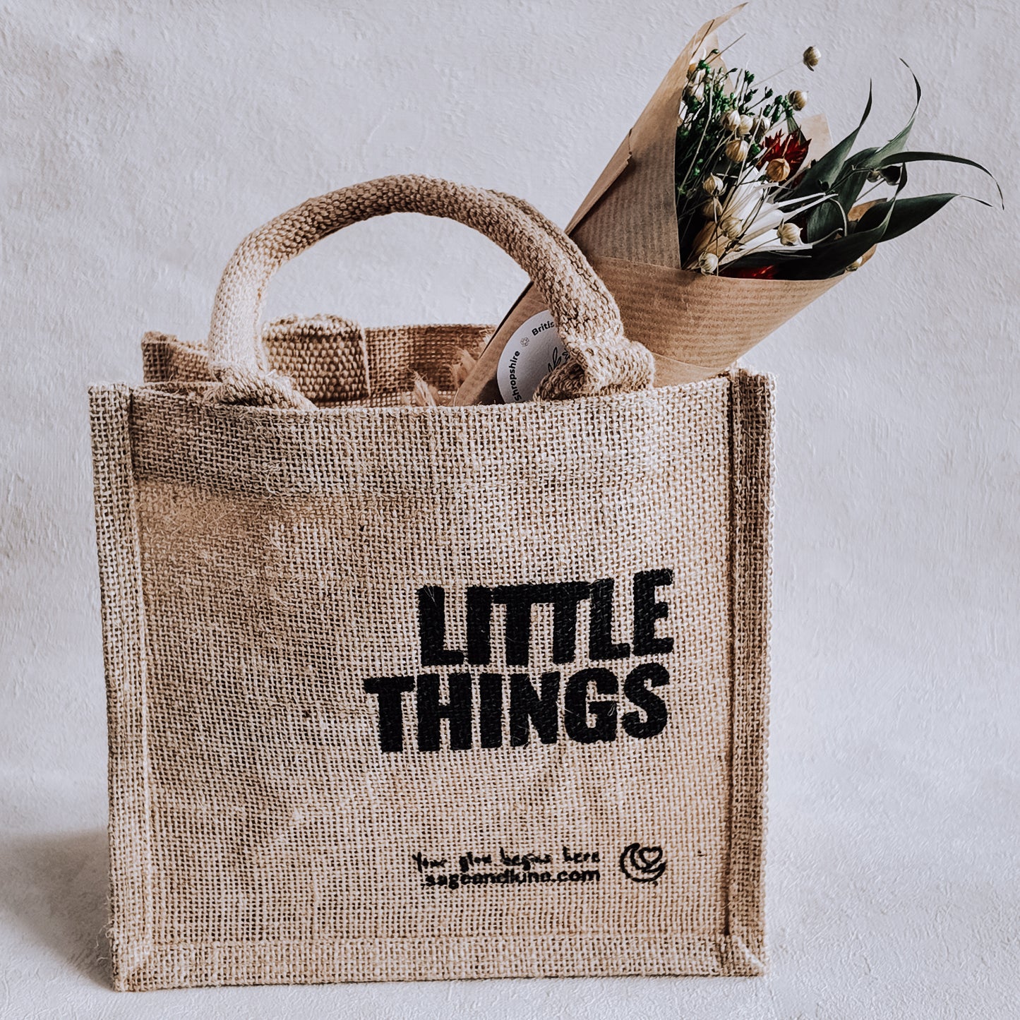 “Little Things” Mini Jute Bag