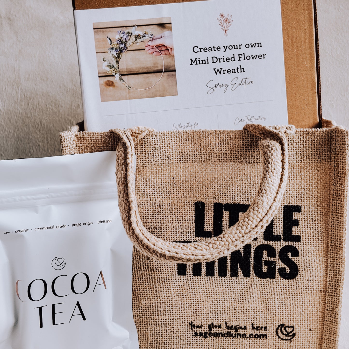 “Little Things” Mini Jute Bag
