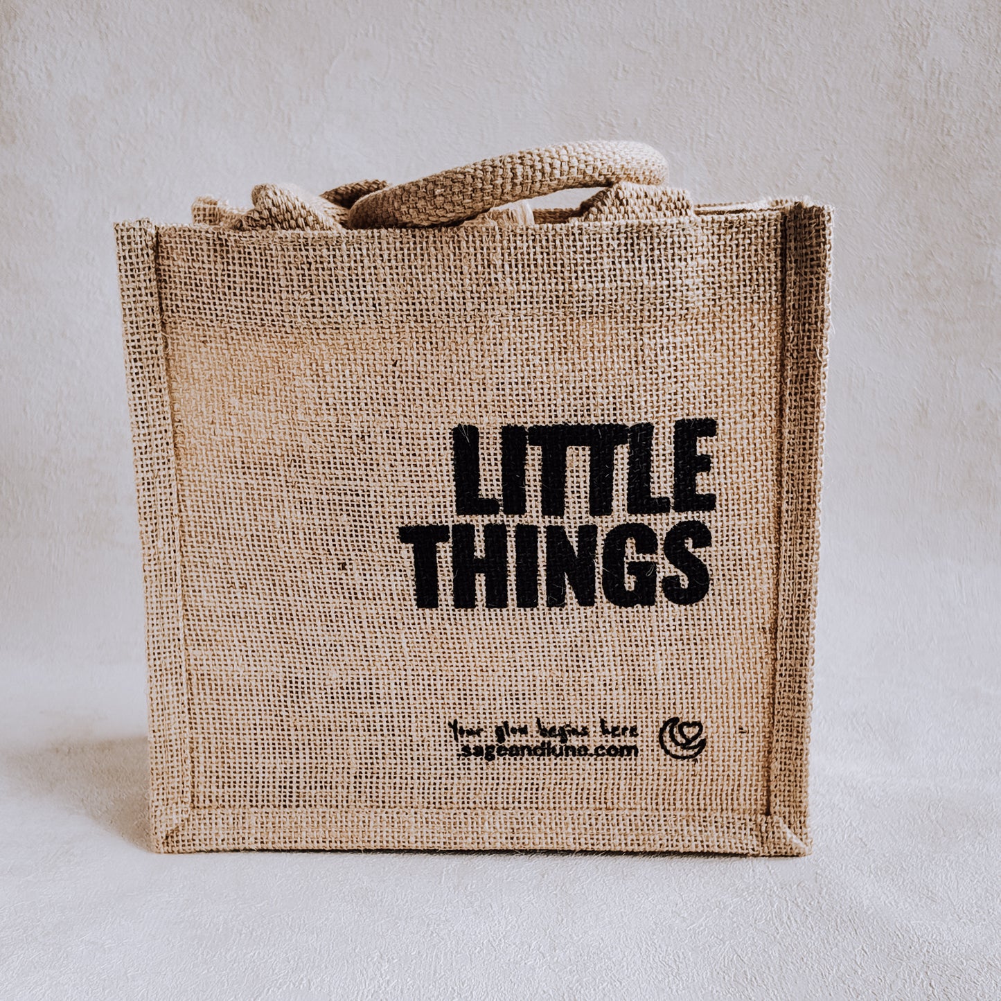 “Little Things” Mini Jute Bag