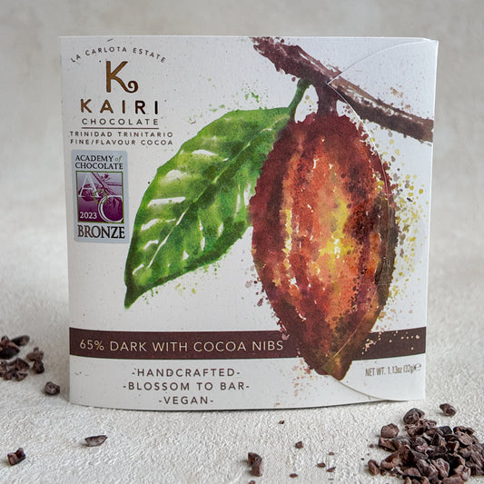 Dark Chocolate with Cocoa Nibs 65% | KAIRI