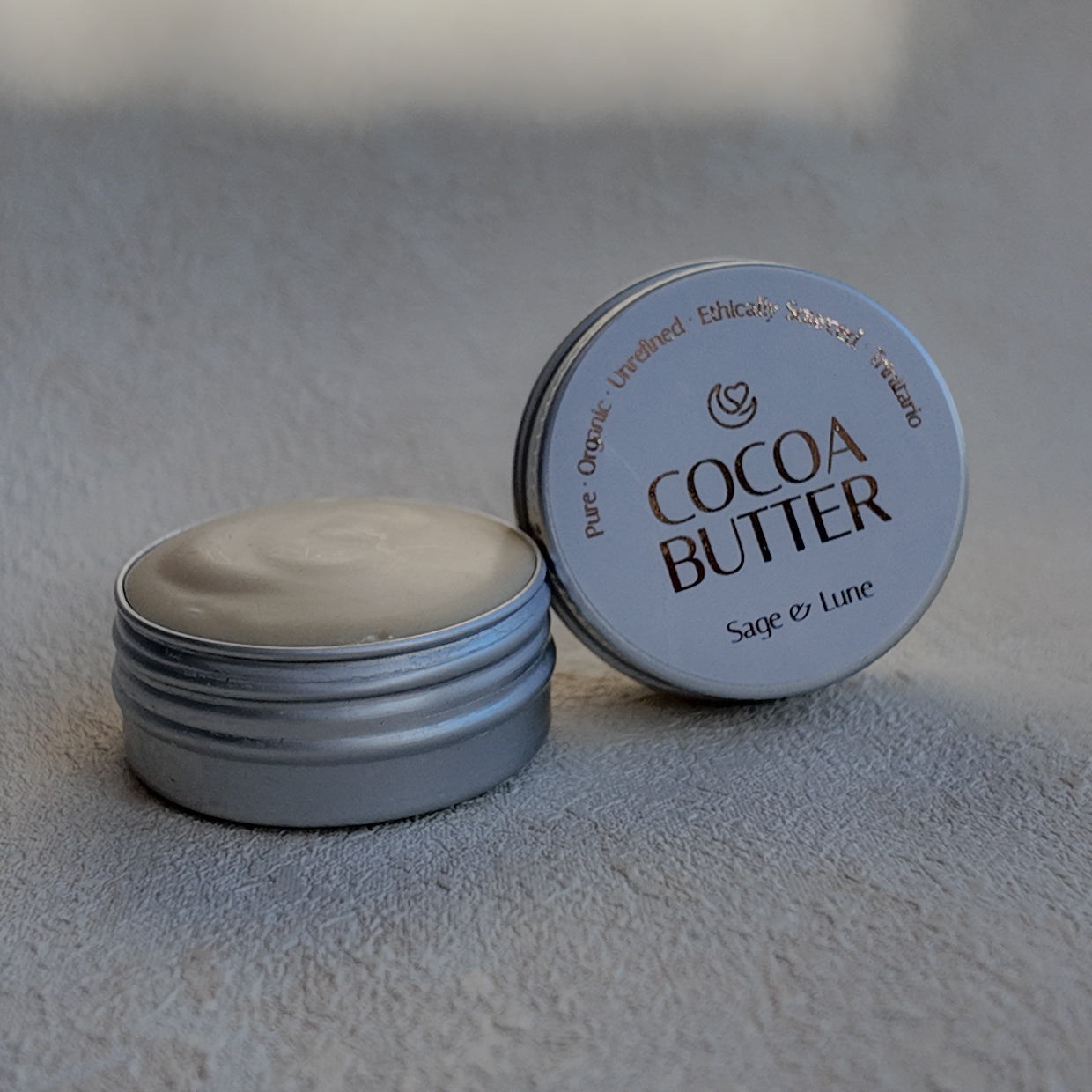 Pure Unrefined Cocoa Butter Tin